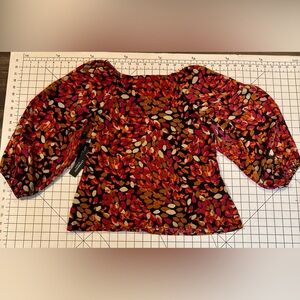 NWT Liverpool Women’s Size Small Autumn Petals 3/4 Sleeve Blouse